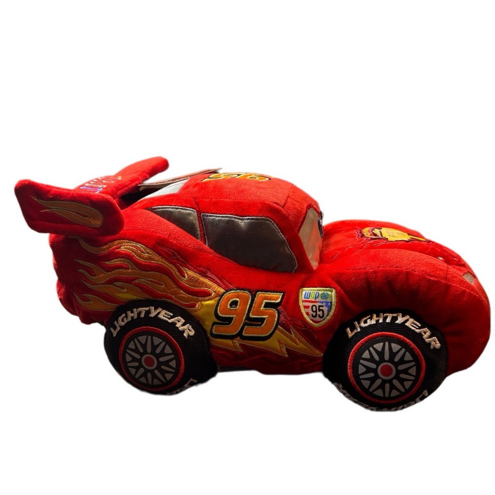 NWT Authentic Disney Store Cars 2 World Grand Prix Lightning McQueen Plush RARE - Picture 2 of 8